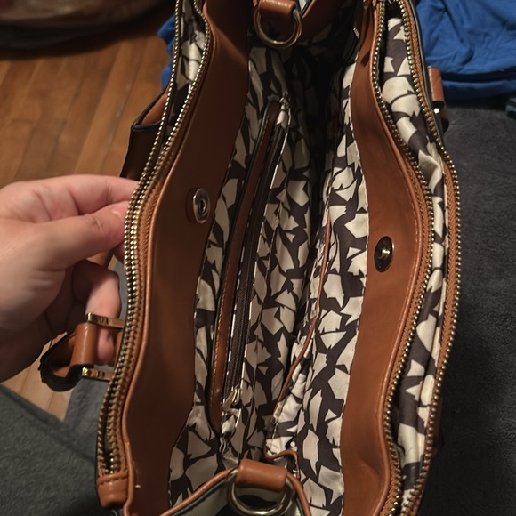 Blue and white striped handbag - Picture 2 of 3